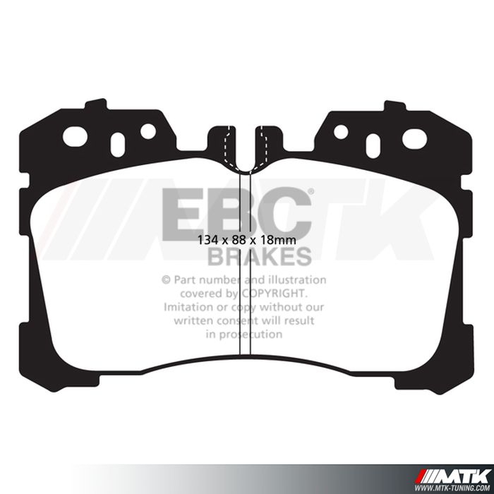 Plaquettes avant EBC Brakes Lexus LS460 (XF40)