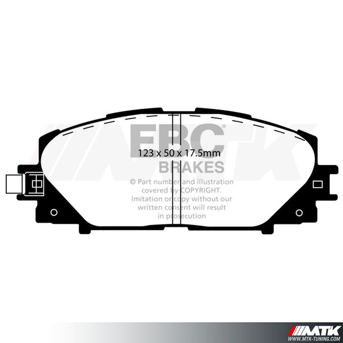 Plaquettes avant EBC Brakes Toyota Yaris (XP90)