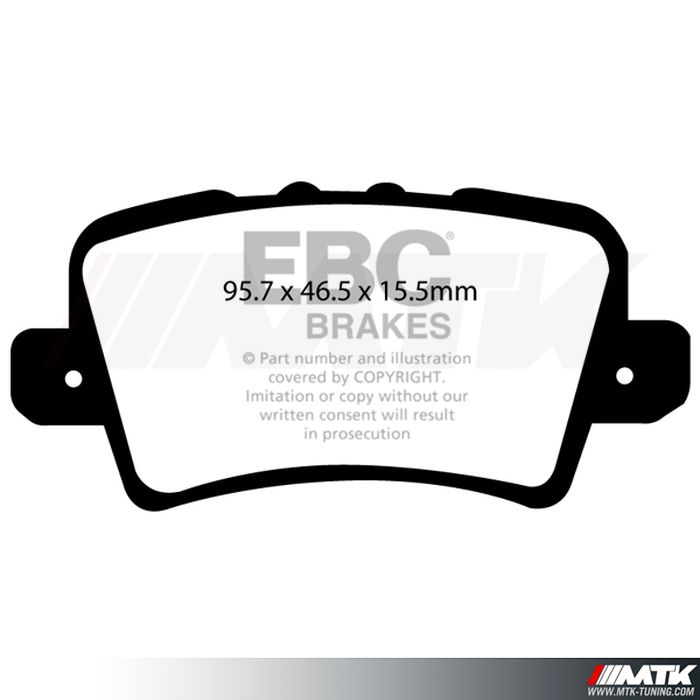 Plaquettes arrière EBC Brakes Honda Civic 8