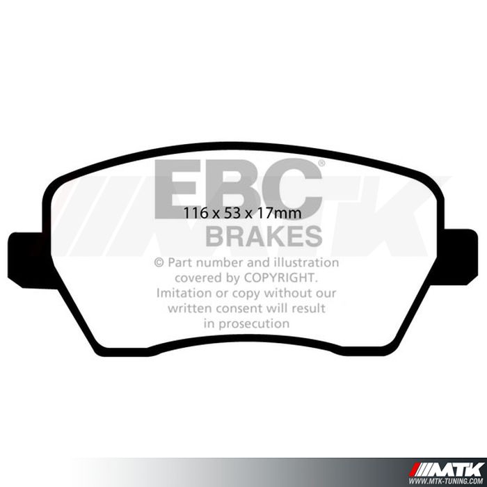 Plaquettes avant EBC Brakes Opel Agila