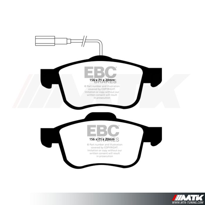 Plaquettes avant EBC Brakes Alfa Romeo 159