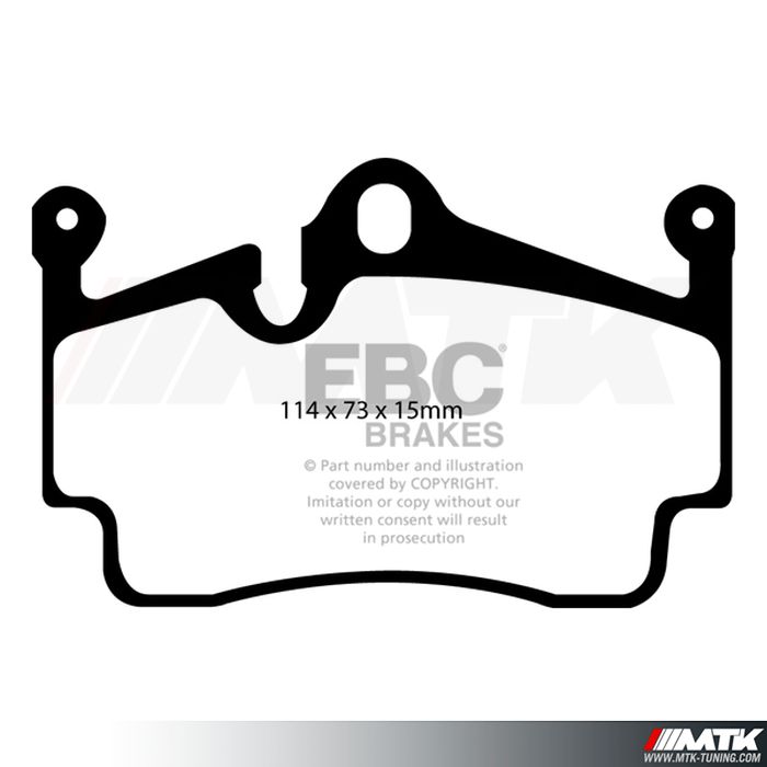 Plaquettes arrière EBC Brakes Porsche Cayman 718