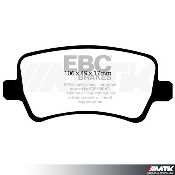 Plaquettes arrière EBC Brakes Volvo S60 - V60