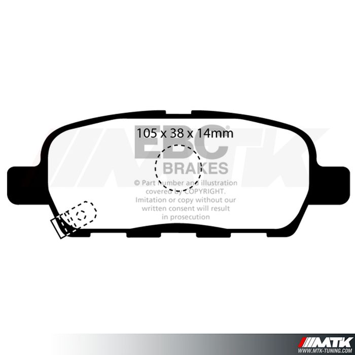 Plaquettes arrière EBC Brakes Nissan Murano