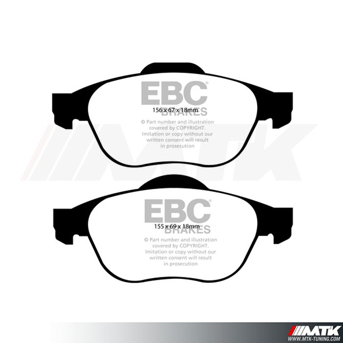 Plaquettes avant EBC Brakes Renault Megane 2