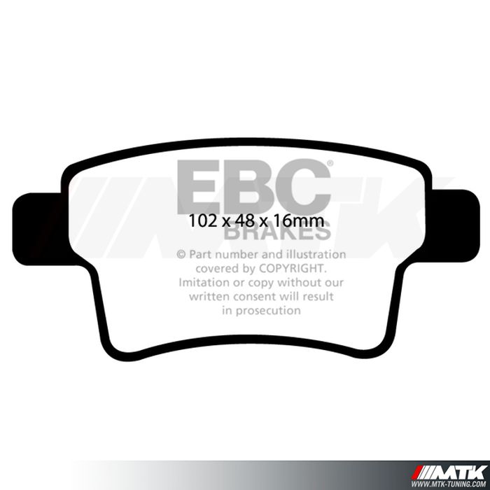 Plaquettes arrière EBC Brakes Citroen C4 Picasso