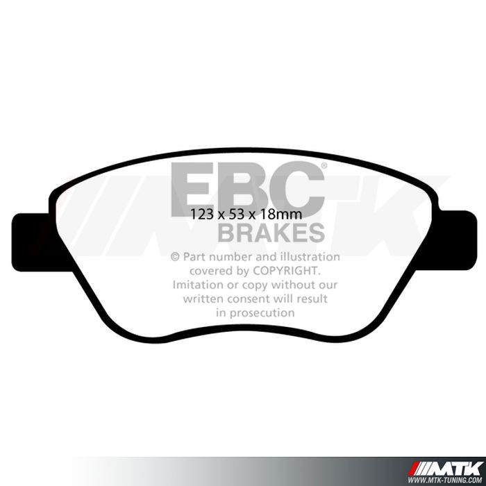 Plaquettes avant EBC Brakes Opel ADAM