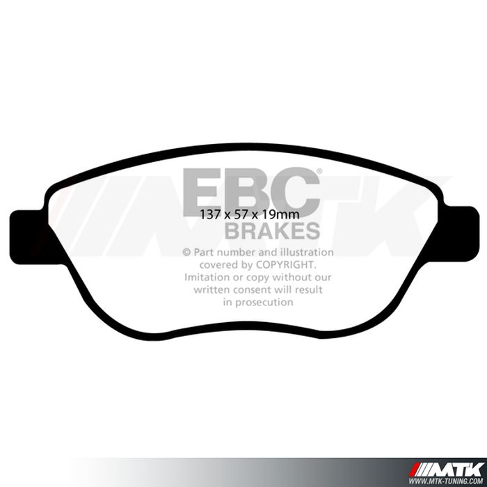 Plaquettes avant EBC Brakes Opel Corsa D