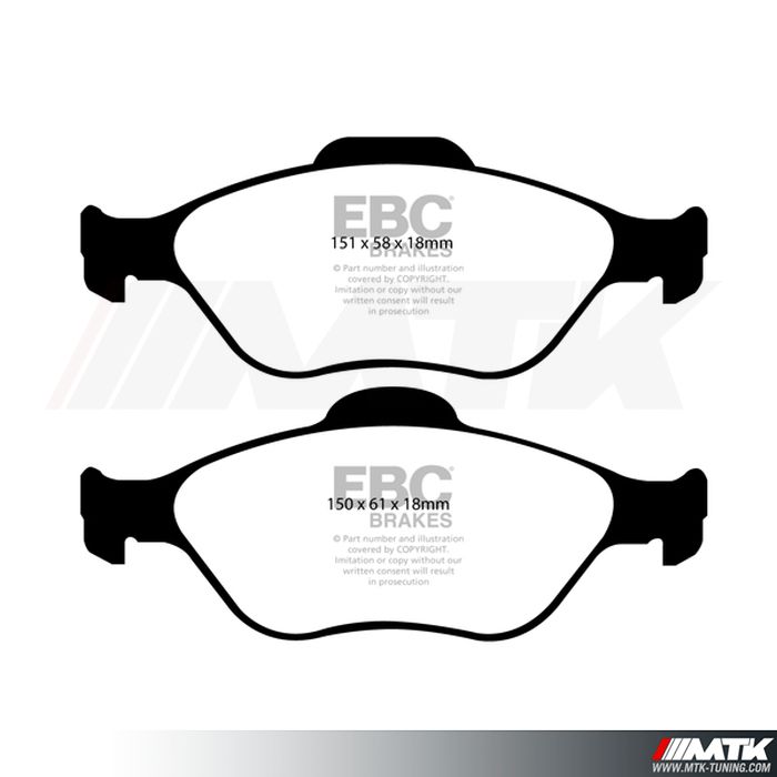 Plaquettes avant EBC Brakes Toyota Yaris (XP90)