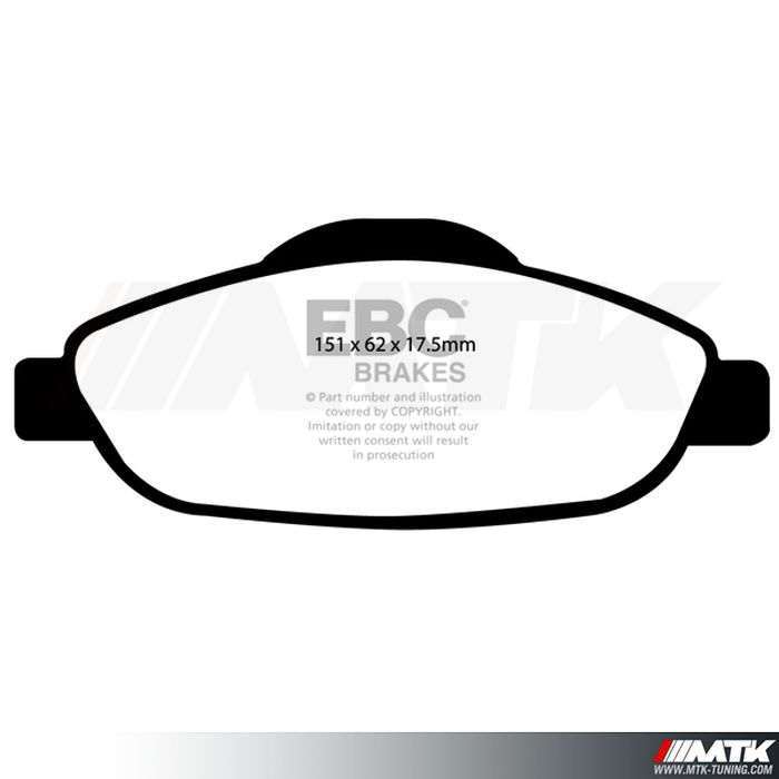 Plaquettes avant EBC Brakes Peugeot 308