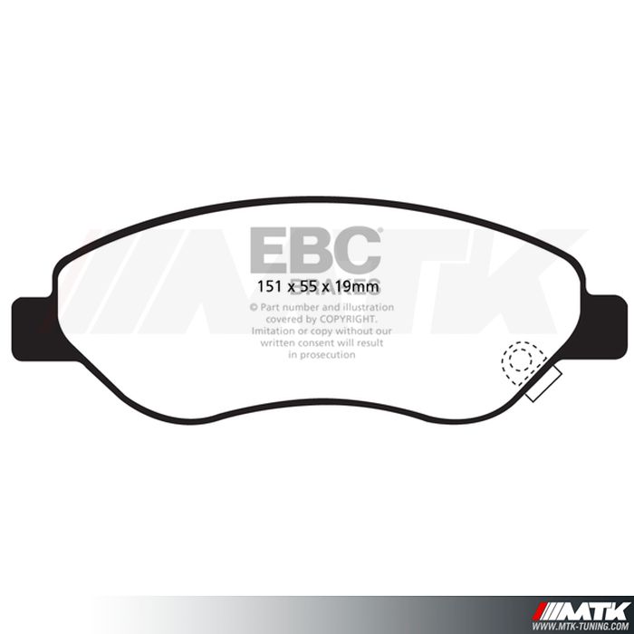 Plaquettes avant EBC Brakes Opel Corsa D