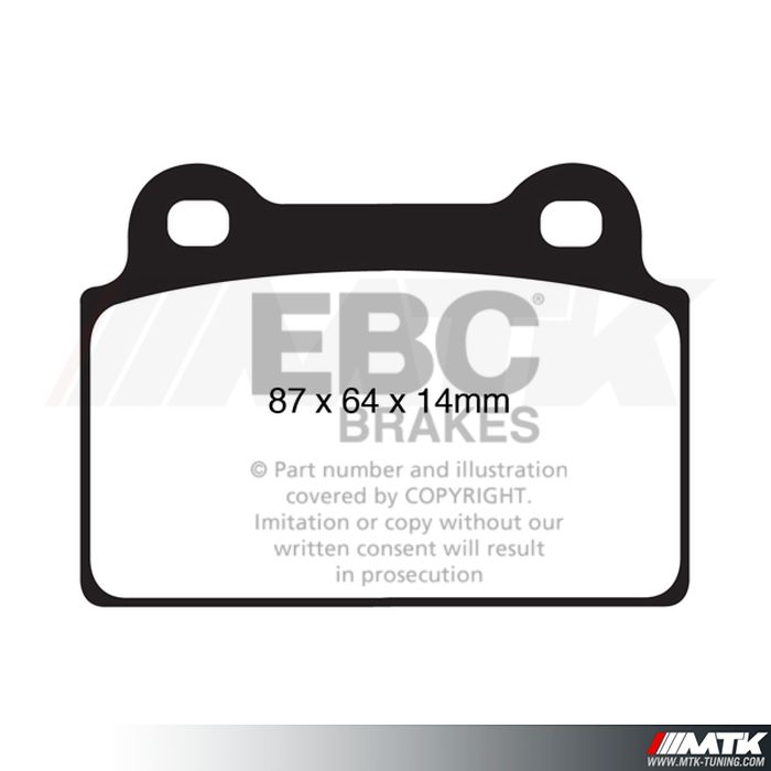 Plaquettes arrière EBC Brakes Mitsubishi Lancer Evo 10