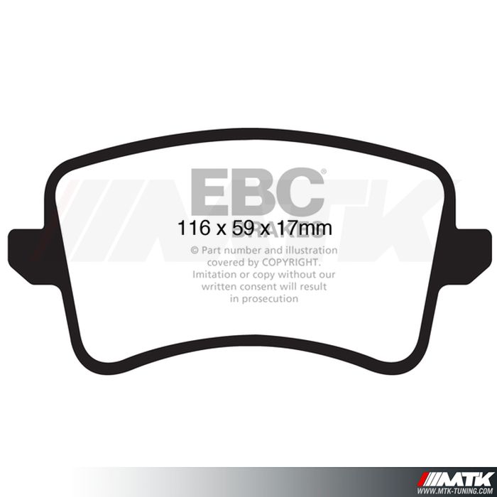 Plaquettes arrière EBC Brakes Audi S5 (B8)