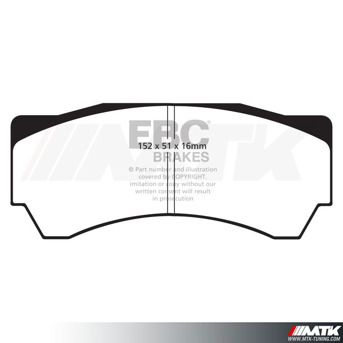 Plaquettes avant EBC Brakes Mitsubishi Lancer Evo 8