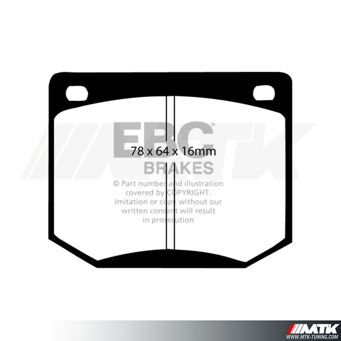 Plaquettes avant EBC Brakes Saab 900