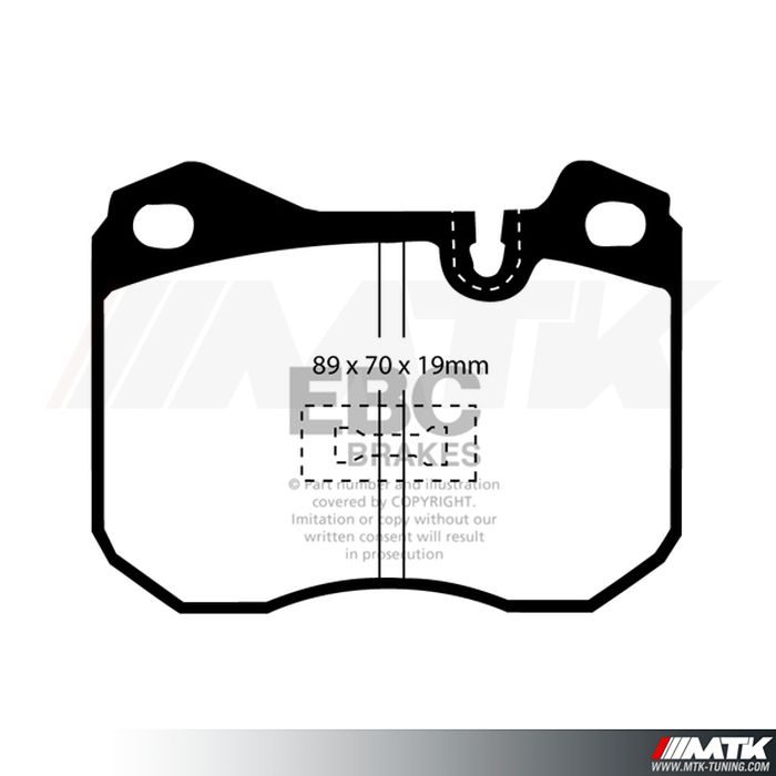 Plaquettes avant EBC Brakes Porsche 924