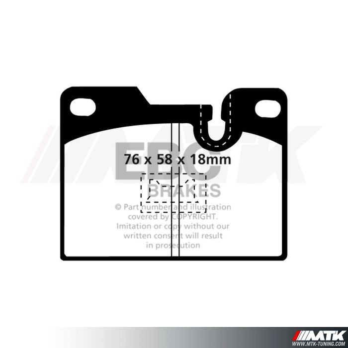 Plaquettes arrière EBC Brakes Porsche 928