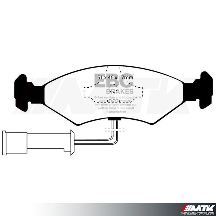 Plaquettes avant EBC Brakes Ford Escort III