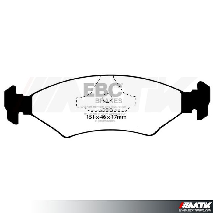 Plaquettes avant EBC Brakes Ford Escort 4