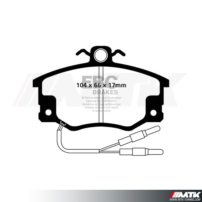 Plaquettes avant EBC Brakes Lancia Delta