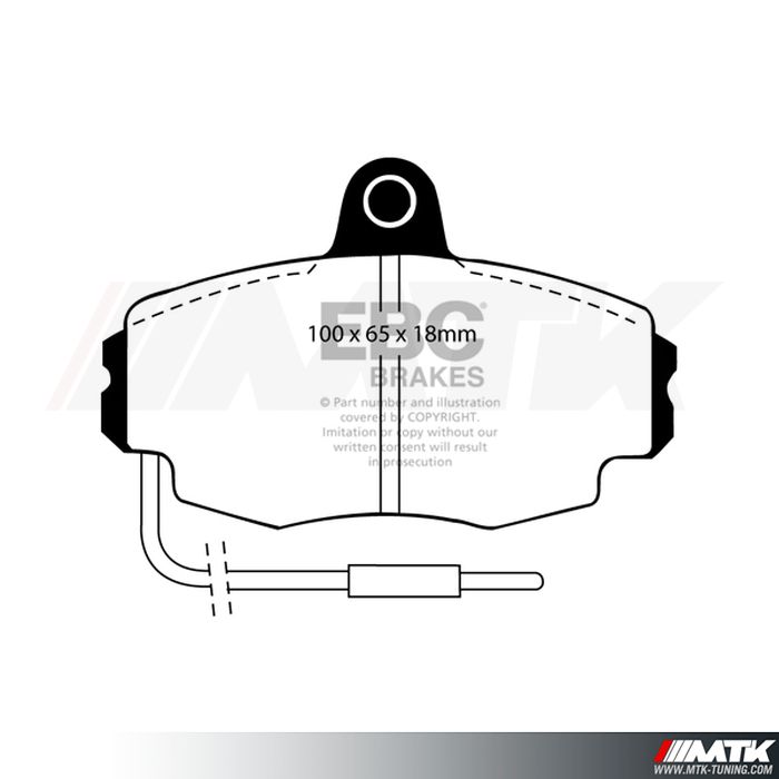 Plaquettes avant EBC Brakes Renault Clio 1