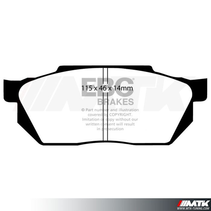 Plaquettes avant EBC Brakes Honda Civic 4