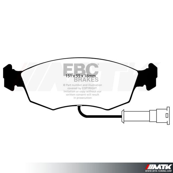 Plaquettes avant EBC Brakes Ford Escort 5