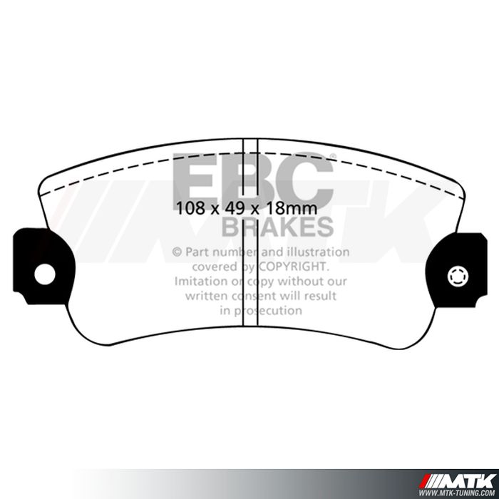 Plaquettes avant EBC Brakes Fiat Uno