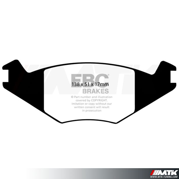 Plaquettes avant EBC Brakes Volkswagen Golf 2