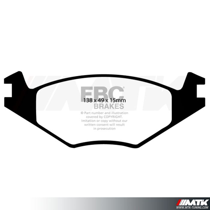 Plaquettes avant EBC Brakes Volkswagen Golf Cabriolet 1