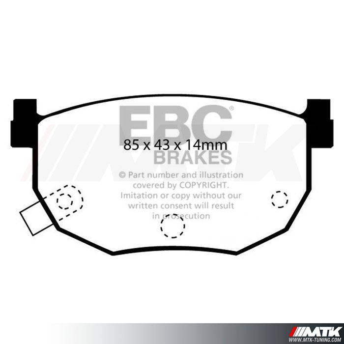 Plaquettes arrière EBC Brakes Hyundai Coupe