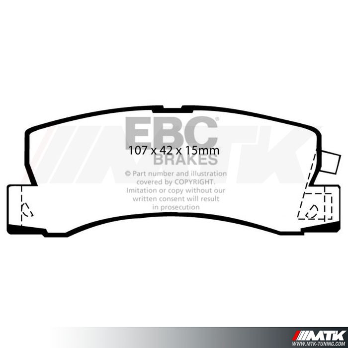 Disques de frein arrière EBC premium - Turbo Groove - USR - BSD
