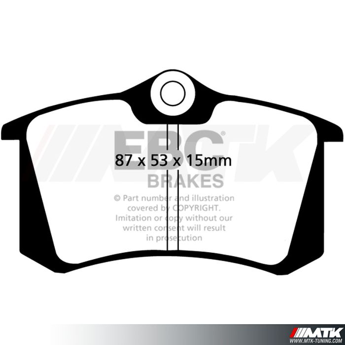 Plaquettes arrière EBC Brakes Audi A1 (8X)