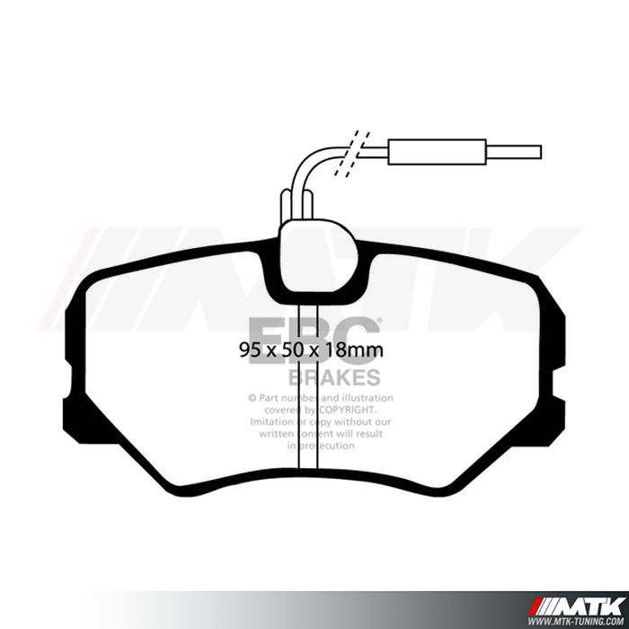 Plaquettes avant EBC Brakes Citroen Saxo VTS