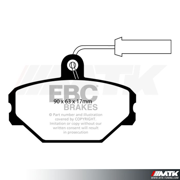 Plaquettes avant EBC Brakes Lancia Y10