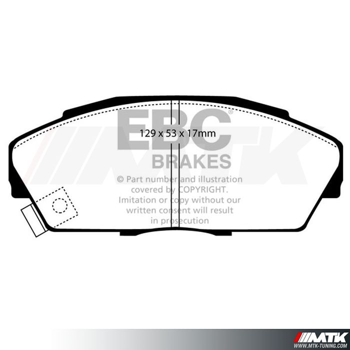 Plaquettes avant EBC Brakes Honda Civic 4