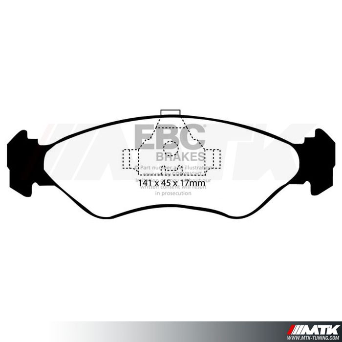 Plaquettes avant EBC Brakes Ford Fiesta III