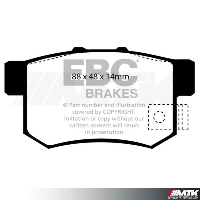 Plaquettes arrière EBC Brakes Honda Civic 6