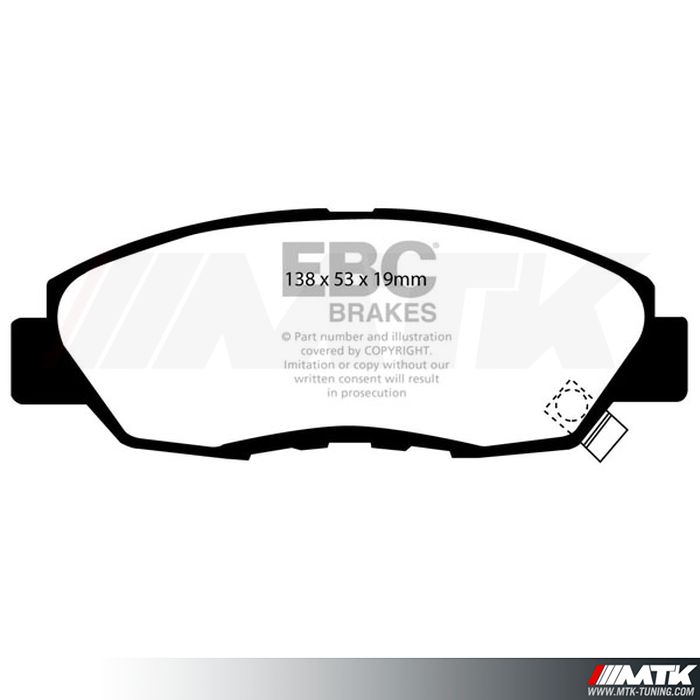 Plaquettes avant EBC Brakes Honda Accord Coupe