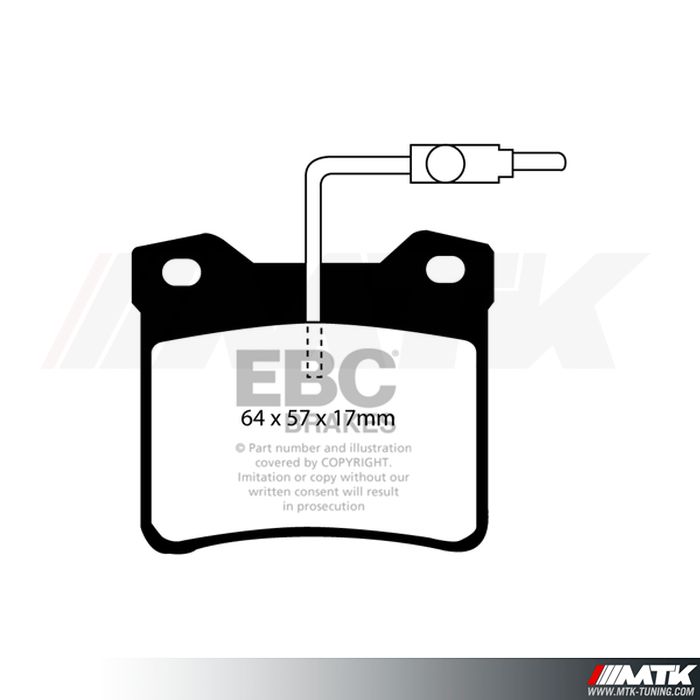 Plaquettes arrière EBC Brakes Peugeot 605