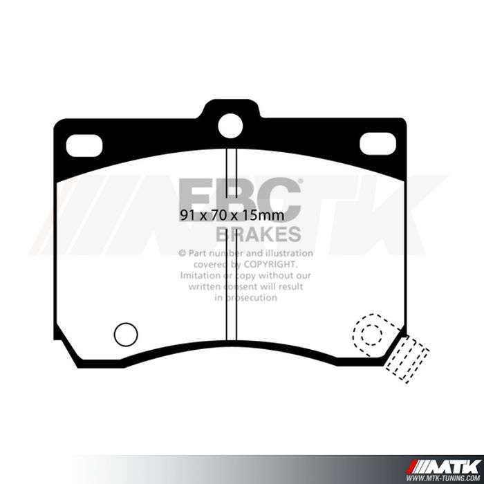 Plaquettes avant EBC Brakes Mazda MX3