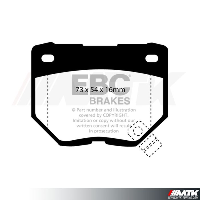 Plaquettes arrière EBC Brakes Subaru Impreza GT - WRX