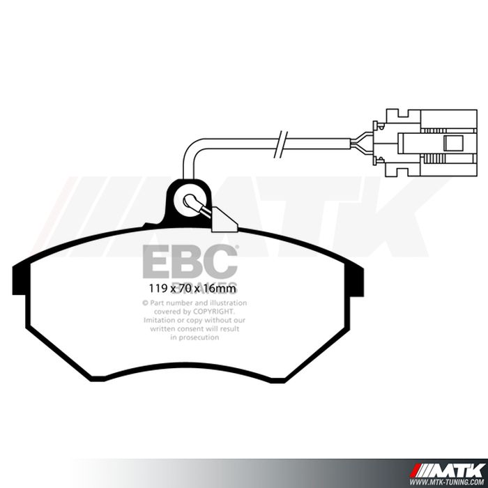 Plaquettes avant EBC Brakes Volkswagen Golf 3