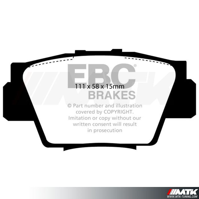 Plaquettes arrière EBC Brakes Honda NSX