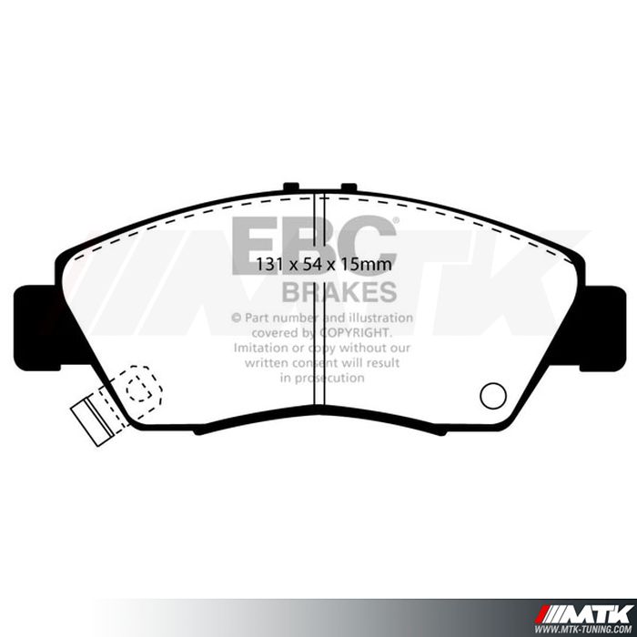 Plaquettes avant EBC Brakes Honda Civic 6