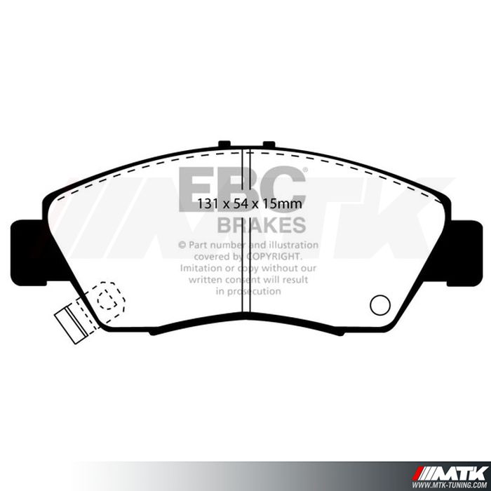 Plaquettes avant EBC Brakes Honda Civic Coupe