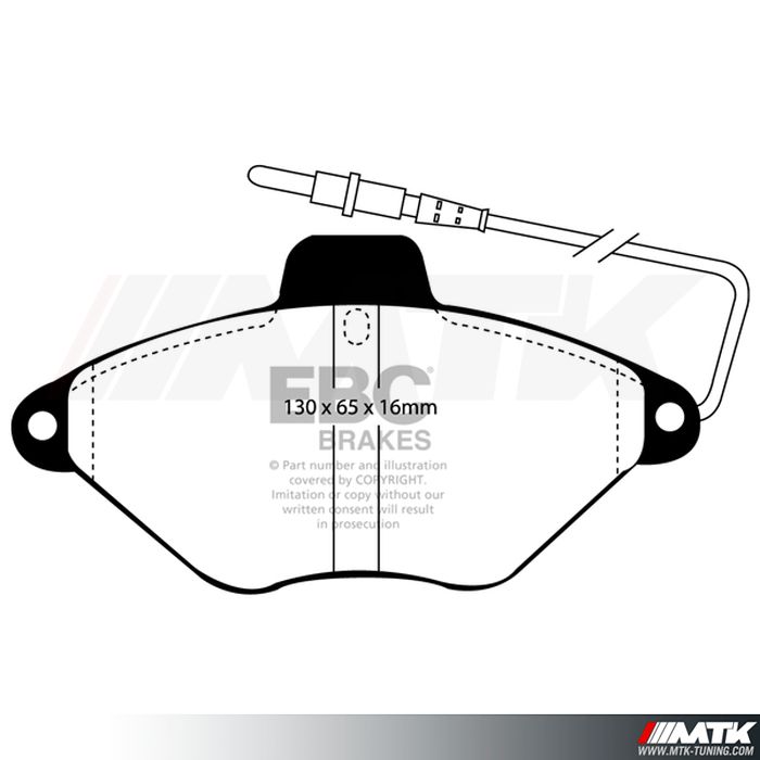 Plaquettes avant EBC Brakes Citroen Xantia