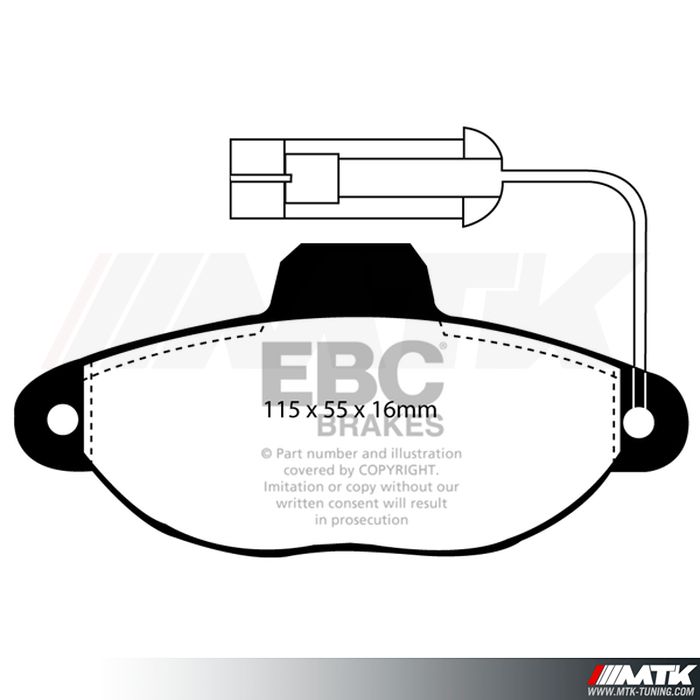 Plaquettes avant EBC Brakes Fiat Panda