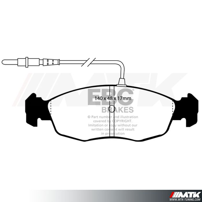 Plaquettes avant EBC Brakes Citroen Saxo