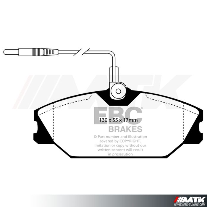 Plaquettes avant EBC Brakes Renault Megane